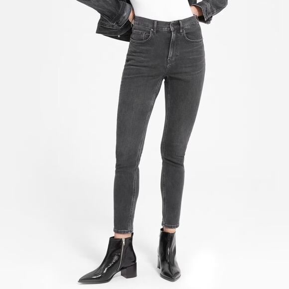 Everlane High Rise Ankle Jeans in faded black size 27 - Picture 1 of 9
